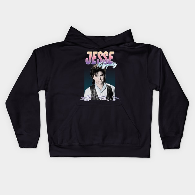 Jesse Katsopolis Full House 90s Styled Aesthetic Design Kids Hoodie by DankFutura